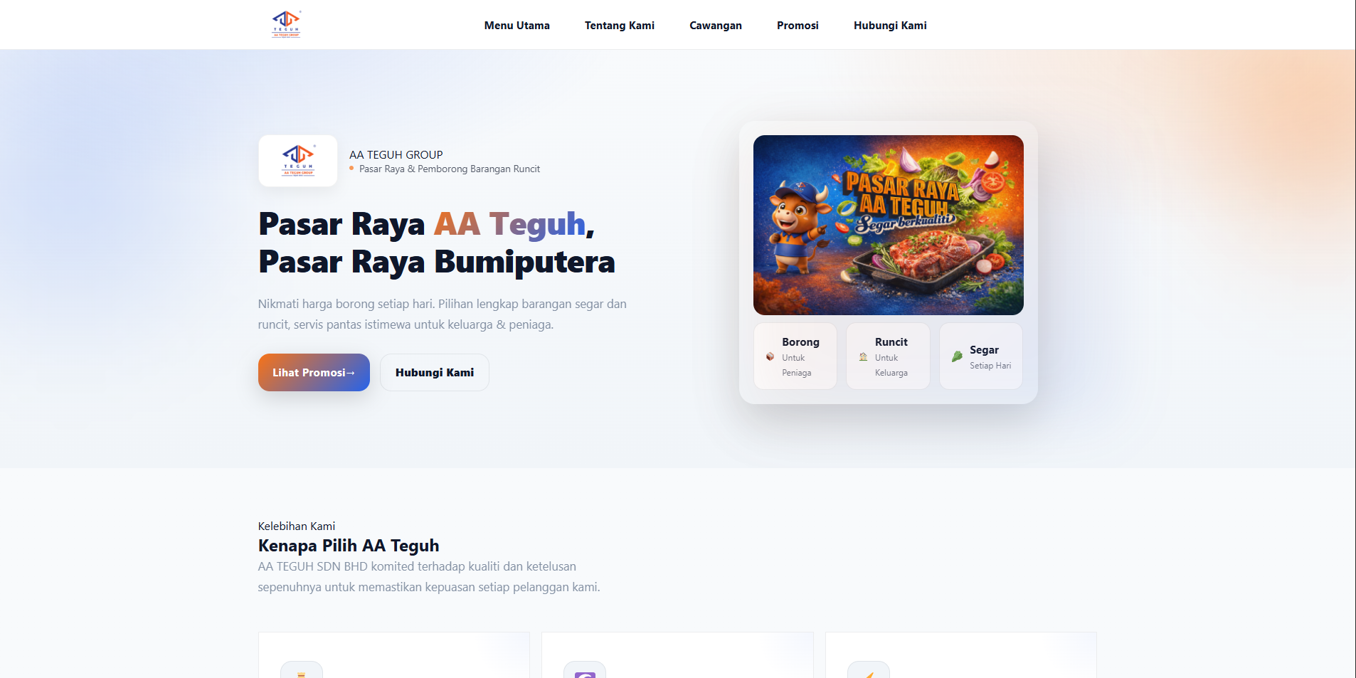 WEBSITE PASAR RAYA AA TEGUH